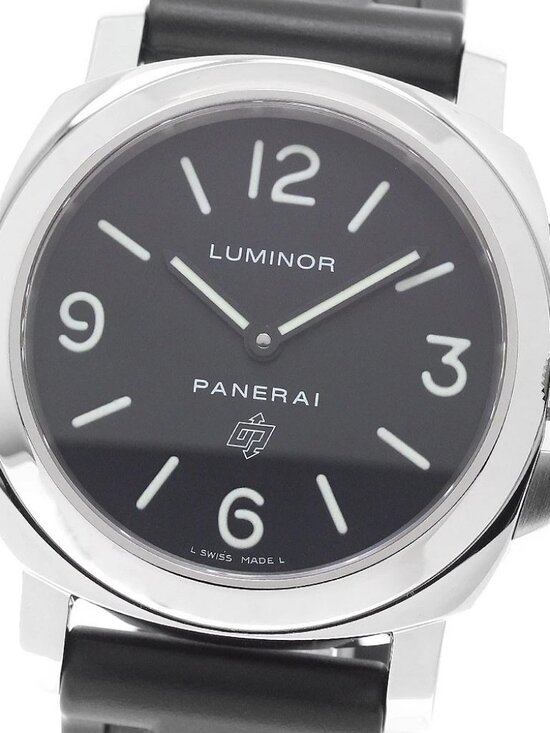 PANERAI Luminor base logo PAM00000 black Dial Hand Winding Men\'s Watch_962487 main image 4